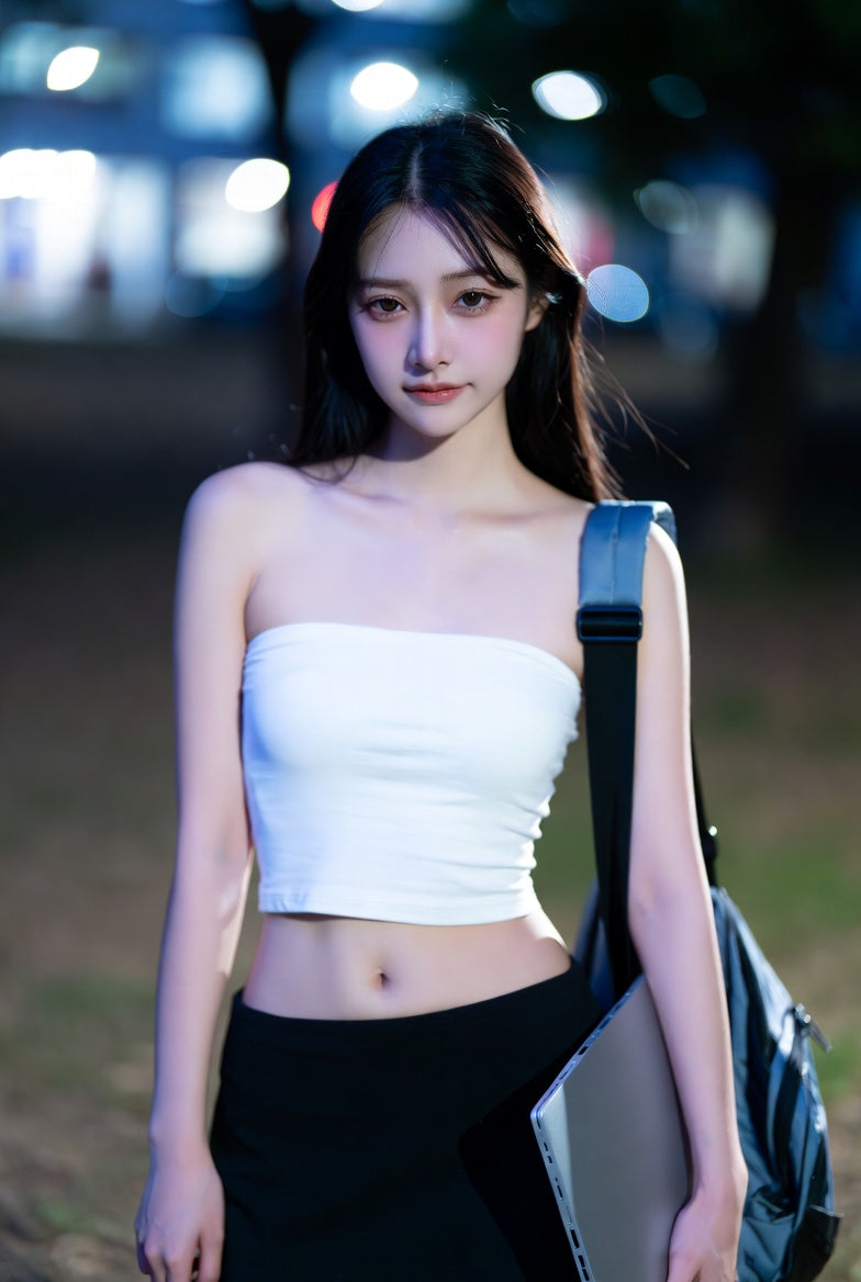 SimpleeMee White Tube Top