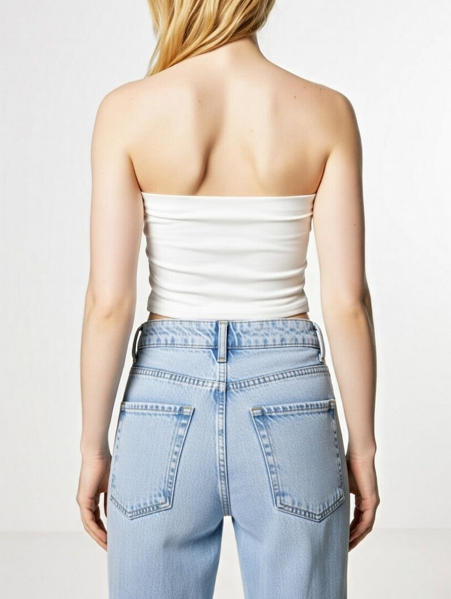 SimpleeMee White Tube Top